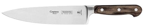 Tramontina Cuchillo Cocinero de Acero Inoxidable Century Wood NSF 20,5 cm con Mango de Madera