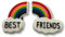 Super Cute Rainbow Best Friend Double Charm - Charms For Crocs/Shoes