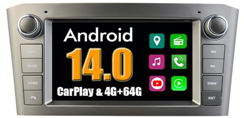 RoverOne Autoradio GPS für Toyota Avensis T25 2002-2008 mit CarPlay Android Auto Stereo Multimedia Player Navigation Touchscreen Bluetooth WiFi