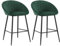 EUGAD Juego de 2 Taburetes de Bar, Taburete Alto Cocina con Respaldo y Reposapiés, Ideal para Comedor, Cafeteria, Barra Isla, Verde Oscuro