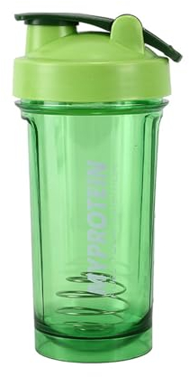 Vllcsla Protein Shaker 500ml Mezclador de Proteínas con Tapa de Rosca - Botella Mezcladora de Proteinas sin BPA | a Prueba de Fugas, apto para Lavavajillas