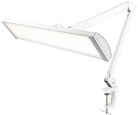 SEMPLIX LED Arbeits-Tischlampe mit 540 LEDs – dimmbar & augenschonend – 5 Lichtstufen – flexibel dreh- & schwenkbar – mit Tischklemme
