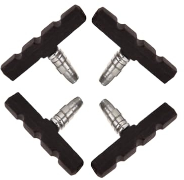 2 Paar V-Brake Bremsbeläge Bremsklötze Fahrrad Scheibenbremse Fahrradbremsen Felgenbremse Set Bremsbacken Vorne und Hinten Fahrradbremsbacken Bremsgummi Ersatzteile für Alle Fahrräder Geeignet