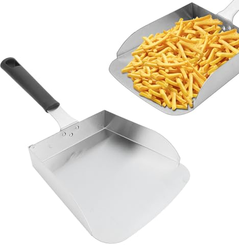 Cuchara para Alimentos de Acero Inoxidable, Ergonómico, Pala Grande para Servir Alimentos de Manera Eficiente, para el Hogar, Restaurantes y Tiendas