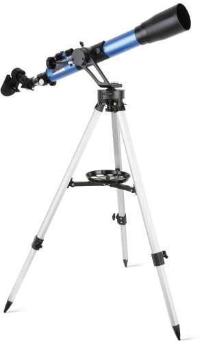 Cowiewie Teleskop 60/700mm Astronomisches Refraktor Teleskop für Einsteiger mit 5x24 Suchfernrohr Stativ Telefon Adapter, zur Beobachtung von Mond und Planeten