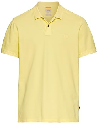 camel active Herren Kurzarm Poloshirt aus Baumwolle Gelb, Menswear-XXL