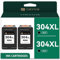 JINTUM 304XL Patronen Schwarz Multipack Kompatibel Für HP Envy 5010 5020 5030 5032 5000 5050, DeskJet 2620 2630 3750 5010 5032 3720 5020 5020 3 762 2633 3730 3733 (2er-Pack,Black)