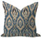 WSDESDEC Ikat Kissenbezug, 55,9 x 55,9 cm, Sackleinen, Bauernhaus-Kissen, quadratischer Kissenbezug für Zelt, Terrasse, Bett, Sofa, Heimdekoration