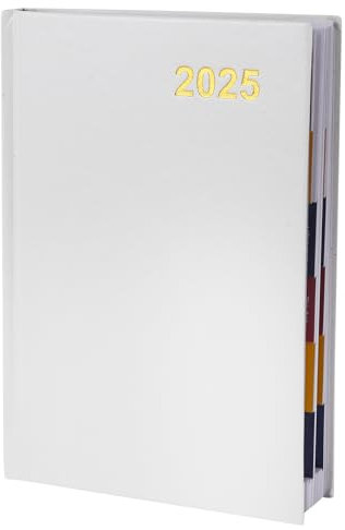 ALLOMN Akademischer Kalender 2025, Terminkalender 2025, A5, Seite pro Tag von Januar bis Dezember 2025, Agenda, Tagesplaner, Woche, Monatsplaner, Produktivität, A5-Tagesplaner mit monatlichen