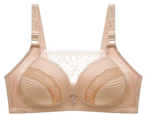 Generico Coppette Silicone Seno Reggiseni con Ferretto Reggiseni Sostegno per Donne Cintura Regolabile Reggiseni a Copertura Totale Comodi Reggiseni Senza Coppette Silicone Seno Reggiseni (Beige, 42)
