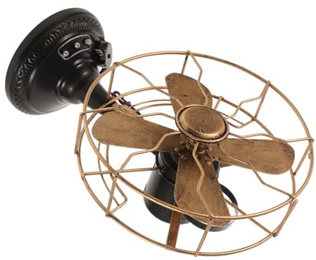 Warmhm Antique Desk Fan Decor Vintage Table Fan Adornment Metal Fan Ornament Fan Modeling Ornament Stylish Accent for Interior Design