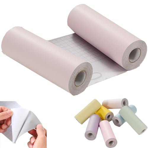 XINZUAN 18 Farben, Selbstklebende Wandaufkleber Grenze, Wallpaper Border, Selbstklebende Pvc Wasserdichte Sockelleiste Tapete Einfarbig Matte Wandbordüre (hellrosa, 5m*10cm)