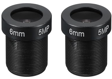 PATIKIL 2er Pack 8mm CCTV Kameraobjektiv F2.0 FPV Sicherheitskameraobjektiv | Super klares Kameraobjektiv, 48° Winkelobjektiv, 2MP 1080P, M12 Gewindedurchmesser, Für IP-Kamera
