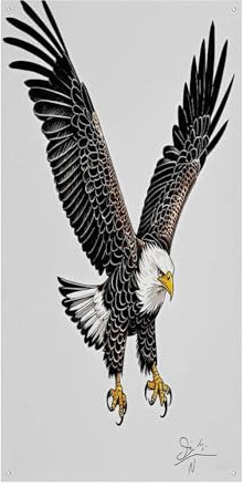 Türabdeckung für Feiertage, Party, Dekoration, Skizze von Weißkopfseeadler, Tauchen, bedruckt, für die Haustür, Winterdekoration, für drinnen und draußen, 89,9 x 180,1 cm