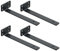 Mooche 4 Pièces Supports d' Étagère Flottants Mural, Large Éventail d'Applications, Equerre Etagere Murale Facile à installer/Pratique, 20 x 4 x 6.5 CM, Noir