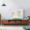 Hixingo Cubierta Antipolvo TV, Dibujo Animado Vista Mar Árbol de Coco Cubierta Television Funda para Televisor Universal Cubierta de TV Protector de Televisión (32-37inch,Cocotero)