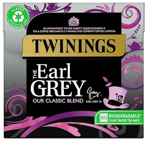 Earl Grey Tè nero inglese tè nero dall'Inghilterra con aroma di bergamotto e limone 80 bustine di tè - importate da Shestore24