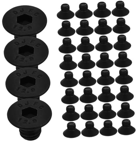 PartyKindom 50stücke Flachkopfschrauben Carbonstahl Innensechskant Maschinenschrauben Befestigungselemente Für Montage Möbel Und Konstruktion