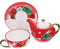 GREENADSCAPE Set Di Teiere Di Natale in Ceramica Tazza Di Natale Teiera A Tema Natalizio