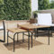 SDWEHO7 2er-Set Garten Satztische Beistelltisch Gartentisch Balkontisch Klein Outdoor Tisch Gartenmöbel Braun und Schwarz Stahl