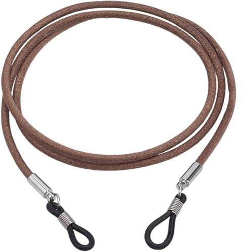 CALFOVERA Brillenhalter Aus Rindsleder Brillenband Universelles Brillenband Echtes Leder Brillenbandhalter Um Den Hals Sonnenbrillenhalterseil Für Männer Und Frauen Dekoration (Hellbraun)