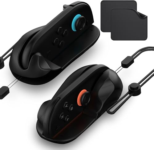 NCIWAN per Nintendo Switch 2, mouse controller da gioco per manopole interruttori, compatibile con Switch 2 Joy-Con 2, Switch 2 accessori 2025 (nero * 2)