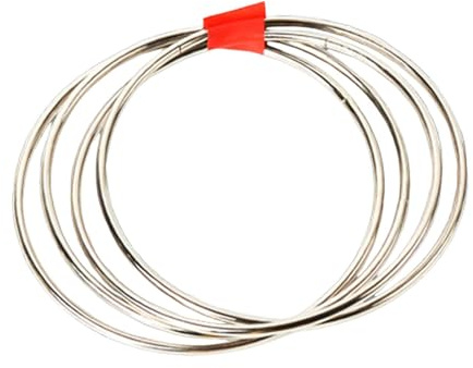 DAWCBVJQ 2STK Zauberringe Trick Eisen 4-teiliges Verbindungsring-Set Für Zaubererzubehör, Magische Ringe Metall, Magische Ringe Zaubertrick, Linking Ring Gimmicks, Professioneller Bühnenzaubertrick