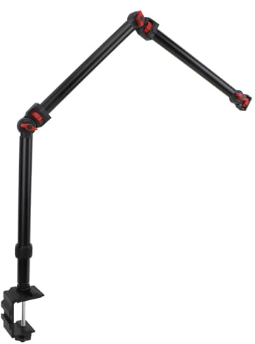 Keenso Support de Fixation Universel pour Bras de Caméra, Pince Articulée, Support de Table de Bureau Robuste, pour Webcam, Projecteur, Microphone de Téléphone, Enregistrement Vidéo en Direct,
