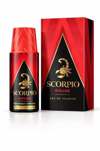 Scorpio Rouge Coffret Eau de Toilette 75 ml et Déodorant Parfumé 150 ml, Protection 24H, Parfum Intense et Élégant pour Homme