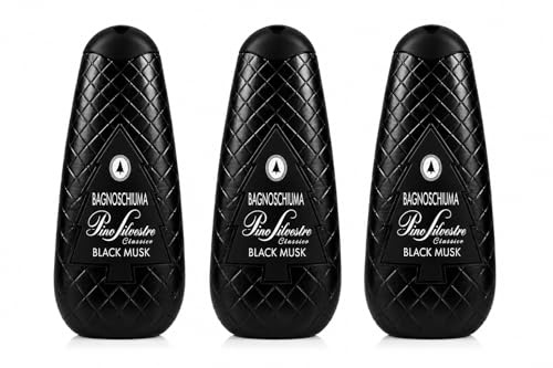 Black Musk Bagnoschiuma – Bagno Doccia Uomo Donna – Profumo Muschio Nero Intenso e Sensuale – Pelle Morbida e Profumata – Uso Quotidiano - 3 Unita da 750ml