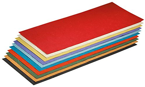 folia 912508 - Laternenzuschnitte aus Faserseide, farbig sortiert, ca. 22 x 51 cm, 25 Blatt