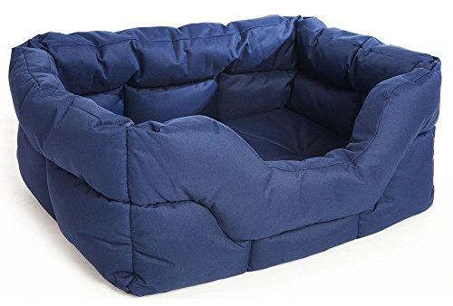 P & L Superior Pet Beds Heavy Duty Rectangular Waterproof Softee Bed, Jumbo, 88 x 72 x 35 cm, Blue