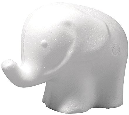 Rayher 3344100 Styropor-Elefant, 10 cm
