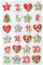 Mini-Holzzahlen-Set 1-24 bunt, Stern-Baum-Herz,Höhe ca.2,7 cm