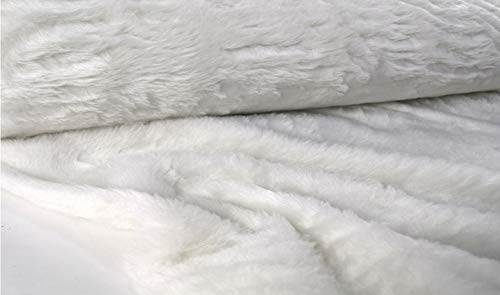 Fabrics-City WEIß SOFTIG ZOTTY TEDDYFELL KURZHAARIG STOFF STOFFE, 4105