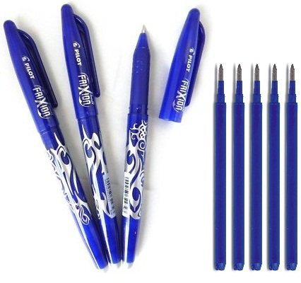 Conipa 1 X Pilot Frixion Tintenroller (radierbar) blau 3 Stück + 5 Ersatzminen Sparpack