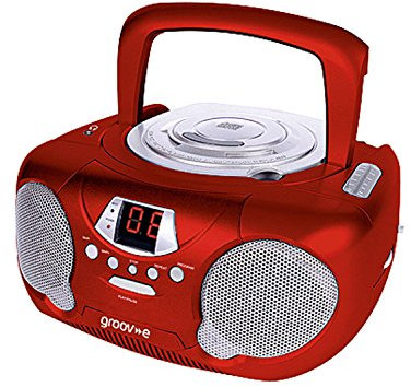 Groov-e Groove Radio CD Player Red