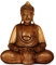 G6 COLLECTION Buddha-Statue aus Holz, sitzend, handgefertigt, meditierend, Holzfigur, dekorativ, rustikal, traditionell, modern, orientalische Dekoration, Hände im Schoßbuddha (30,5 cm hoch)