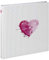 Hama Fotoalbum Herz-Motiv 29x32 cm (Hochzeitsalbum mit 50 weißen Seiten Fotobuch für 250 Fotos im Format 10x15, Album zum Einkleben und Selbstgestalten) weiß/pink