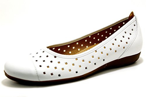 Gabor Casual, Women's Closed Toe Ballet Flats, White (Weiss), 6.5 UK (40 EU)