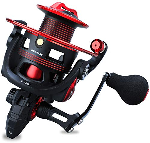 Angelrollen, leicht, Salzwasser, Spinnrolle – 17,9 kg Kohlefaser-Zugkraft, 12 + 1 BB Ultra glatte Aluminiumrolle für Salzwasser oder Süßwasser