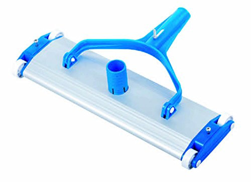 Decoytec Limpiafondos Manual de Aluminio con Cepillo de Nylon 45 cm de Ancho, Conexión Palomillas