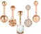 Crdifu 5stk Bauchnabelpiercing Barbell Set 14 Gauge aus 316L Chirurgenstahl Piercing Schmuck Silber Rosegold