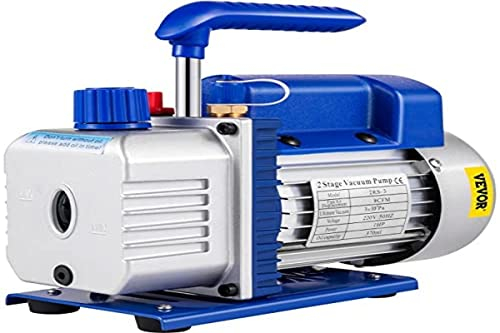 HODOY Pompa a vuoto rotativa a palette 9CFM 1HP a doppio stadio HVAC Auto AC Refrigerante Pompa a vuoto ad aria Degassaggio del vino Mungitura Aria condizionata Pompa a vuoto (9CFM 1HP)