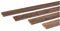 Wodewa Baguette murale en bois noyer 1 m 30 x 4 mm pour revêtement mural, marron