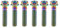 Yaruijia Bullone in titanio M8 x 15 20 25 30 35 40 45 50 55 60 65 mm piccole viti a testa esagonale flangiata per parti di moto Pich 1,25 mm, confezione da 6 (M8 x 35 mm, arcobaleno)