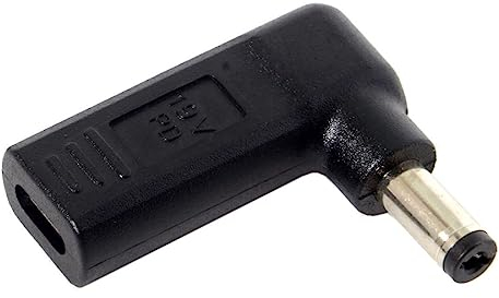 chenyang CY - Adattatore da USB 3.1 tipo C USB-C a spina CC rettangolare, 5,5 mm x 2,1 mm, emulatore PD, ad angolo di 90 gradi, per laptop e tablet (5,5 x 2,1 mm)