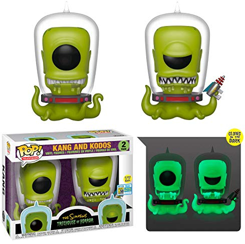 Funko! Pop! 39717 Simpsons Treehouse of Horror Kang and Kodos Exclusive 2 Pack Shared Sticker Summer Convention Exclusive SDCC
