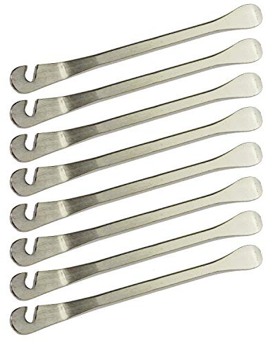 Zelerdo 8 Pack Bike Tire Lever Tyre Spoon Iron Changing Tool for Repair Bike Tube