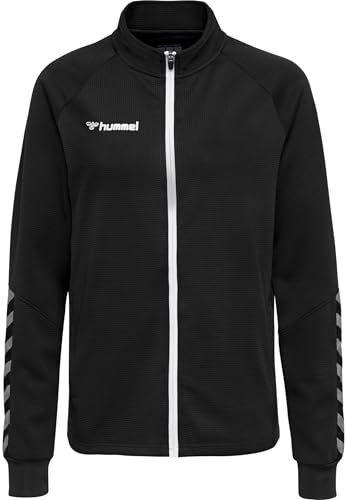 hummel Damen Jacke Hmlauthentic Women Poly Zip Jacket, Black/White, 2XL, 205368-2114-2XL